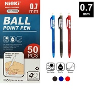 [ 50PCS/BOX ] 0.7mm ECONOMY NIEKI BALL POINT PEN (BLACK/BLUE/RED INK) / BALL PEN / SMOOTH WRITING