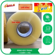 1 Cuộn Băng Keo Trong BK Đục 1kg Lõi Mỏng Băng Dính 1 Kg HỒNG NHUNG SHOP