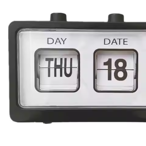 Manual Flip Clock Calendar Reminder Digital Alarm Clock for Study Decoration