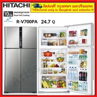 HITACHI R-V700PA RV700PA RV700 ตู้เย็น2 ประตู Big &amp; Wide Series ตู้เย็นฮิตาชิ ขนาด 24.7 คิว As the Picture One