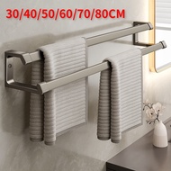 30-80CM Bathroom Accessories Towel  Holder Wall Mounted Tower Bar Aluminum Towel Rack Towel Rod No P