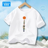 Solar System Planets Kids Tee Educational Space Print Cotton Summer Top for Boys SG YHYXQ1