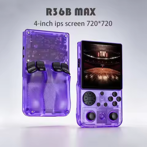 NEW RG36B MAX 720*720 4-inch IPS Screen RK3326 Open Source Linux Retro Portable Handheld Game Consol
