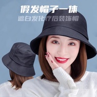 Body Wig Hat Bucket Hat Female Short Straight Hair Wig Bucket Hat _ NG Clothing Store