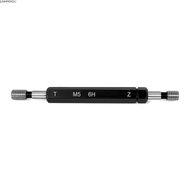 JUNMPERRD Thread Plug Gauge, 6H Tolerance Black Double Ends Thread Gauge, Durable Steel Material M5x