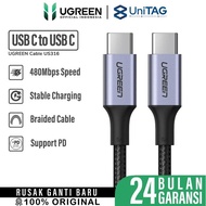 USB Type C to Type C UGREEN US316 Braided PD Fast Charging Data Cable - 1m, Black HM