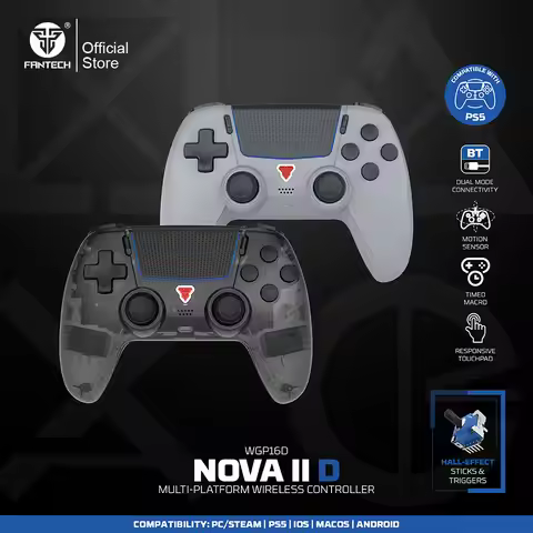 FANTECH NOVA IID WGP16D Wireless Game Controller for PS5 Hall Joystick and Trigger Built-in Gyro Sen
