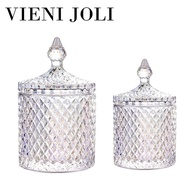 VIENI JOLI Premium Crystal Glass Canister set Glassware Candle Jar Balang Kuih Raya