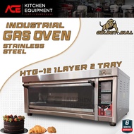 GOLDEN BULL Gas Oven 1 Deck 2 Tray HTG-12 SUS Infrared Heavy-duty Industrial Digital Baking Roasting