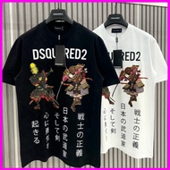 DSQ Samurai Men's T-shirt with Japanese print. Unisex Dsquared2 Loose Form T-shirt Super Hot 2024. 8