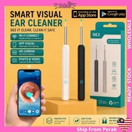 HD Camera Ear Pick Wax Cleaning Scoop Smart Visual Otoscope Video LED Light Electric Soft Baby Korek