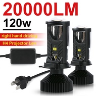Nlpearl 2PCS Y6D-R H4 Car LED Headlight Mini Projector CSP 3570 110W 6000K 20000LM RIGHT HAND DRIVE 