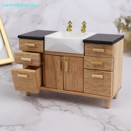 SWEETBABE 1/12 Dollhouse Miniature  Wash Basin Cabinet Bathroom Furniture Toys   MY