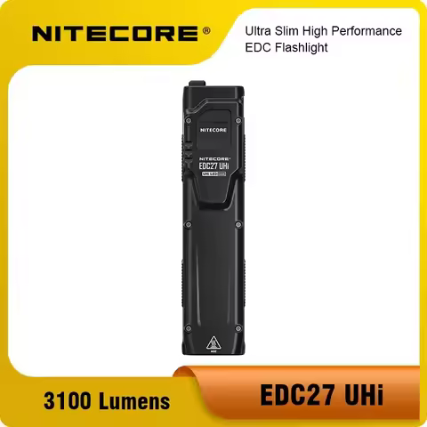 Nitecore-EDC27 UHi USB-C luz recarregável, 3100 lúmens, distância do feixe 305 metros, ultra fino, l