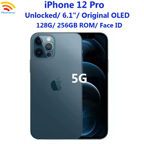 Apple iPhone 12 Pro 128GB 256GB ROM 6.1" Super Retina OLED Face ID NFC IOS Unlocked 5G Original iPho