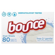 Bounce Dryer Sheets, Free & Gentle, 80 Count