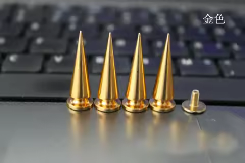 10pcs 10*26mm Gold Cool Bullet studs and spikes for clothes Punk With Garment Rivets Cone Studs DIY