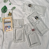 Redmi Note 8 Pro 9A 9C 8 8A 9S Transparent Cute Cartoon Rabbit Patterned Card Slots Holder Wallet So