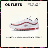 กล่องที่สมบูรณ์ Nike Air Max 97 " White Red " Running Shoes CK9397 - 100 รับประกัน 1 ปี