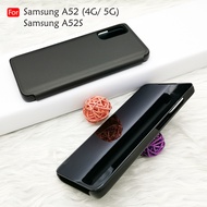 Carristo Samsung Galaxy A52 4G / A52 5G / A52S Delight Mirror Flip Case Cover Stand Pouch Leather Ca