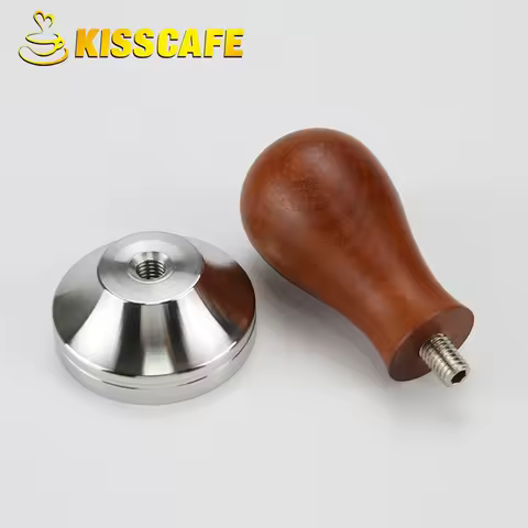304 Stainless Steel Base Red Wood Handle Tamper 41MM 49MM 51MM 53MM 58MM 58.35MM Coffee Powder Hamme