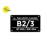 Acrylic House Number House Number Embossed House Number Plate 30X17Cm