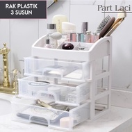 3-Tier Cosmetic Rack 3-Tier Multifunctional Shelf with Drawer, ACC Holder