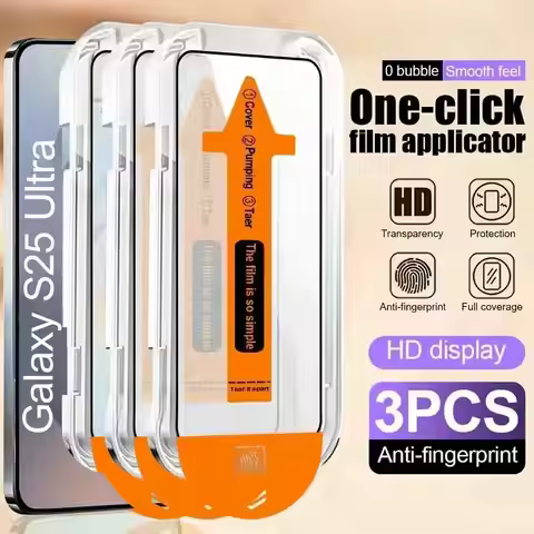 3pcs Ultra HD Tempered Glass For Samsung Galaxy S25 S24 Ultra S23 S22 S21 Plus S20 FE Screen Protect