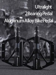 2入組黑色單車踏板,配備du軸承和防滑針