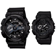 Jam Couple G shock Baby G GA110 &amp; BA110 Hitam Autolight  G shock Couple watch Jam Couple G shock Black Couple Set Hitam