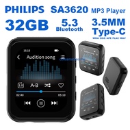 PHILIPS SA3620 MP3/MP4 Player Bluetooth 5.3 32GB Type-C FM OTG MAV MP3 FLAC AAC E-Book 3.5mm Jack
