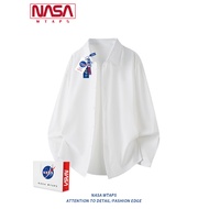 NASA WTAPS Minimalist Style Long-Sleeved Shirt Men Women Style Autumn Simple High-End All-Match Casu