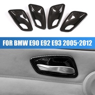 For BMW E90 E92 E93 2005-2012 Carbon Fiber Interior Door Handle Bowl Cover Trim