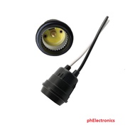 1pc Bukilya Waterproof Black Pigtail Lamp Socket E27 for incubator use and Christmas street light