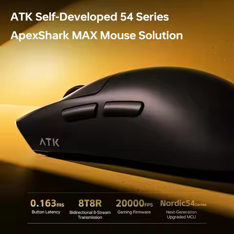 ATK Blazing Sky X1 V2 Wireless Gaming Mouse Dual-Mode 2.4G/Wired 54g Lightweight PAW3950Ultra New GE