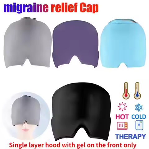Relief Headgear Migraine Relief Cap Gel Ice Cap Cold Compress Therapy Cap Ice Head Wrap Pack Eye Mas
