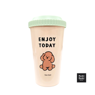 Moshi Moshi แก้วน้ำพลาสติก มีฝาปิดพร้อมหูหิ้ว ลายน่ารัก ขนาด 1000 ml. รุ่น 7100065196-65204