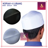 KOPIAH 4 LUBANG PUTIH / HITAM KOPIAH 4 LUBANG MURAH KOPIAH 4 LUBANG LELAKI DEWASA KOPIAH 4 LUBANG