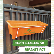 Gantungan Pagar Pot Bunga Panjang 50 cm minimalis