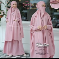 "TERBARU" SETELAN GAMIS MUSLIM CADAR BANDANA KHALISA FRENCH KHIMAR