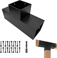ITeVe.GD 3-Way Pergola Kit,3-Way T-Shape Flat Pergola DIY Brackets for 6 x 6 (Actual:5.5"x5.5") Lumb
