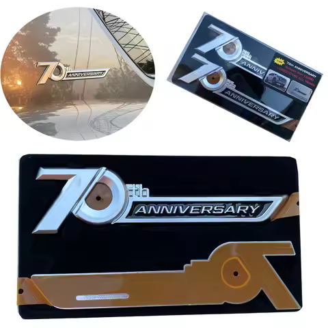 70th Anniversary Side Emblem Sticker For Toyota Land Cruiser 200 300 Prado 150 LC200 FJ150 Fj120 LC1