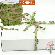 CHIHI Hessian Twine, Artificial Leaves Natural Jute Twine