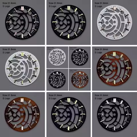 High Quality NH70 Dial S Logo Hollow Out 31.8mm Dial Suitable For NH70 NH72 Movement Watch Accessori