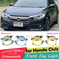Pair LED Fog Light for Honda Civic Sedan Hatchback Type R FC FL1 FK7 FK8 2016-2021 Front Bumper Driv