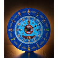Twelve God Of Wealth Lucky Wall Watch Buddhist Clocks Jiugong Bagua Feng Shui Transfer (34.5 * 34.5 