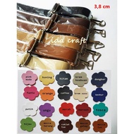 3.8 CM WIDE SEWING LEATHER BAG STRAP NICKEL/longstrap sling bag strap