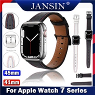 Watch Strap For Apple Watch 7 41mm 45mm Leather Bracelet for apple watch series 7 Strap 45mm 41mm Re