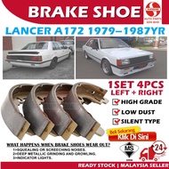 S2U Rear Brake Shoe Mitsubishi Lancer A172 1979–1987YR K6636 Pam Kasut Brek Lining Belakang Kereta