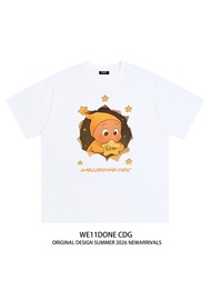 WE11DONE CDG American Trendy Brand WELLDONE Cartoon Star People Printed Loose Cotton Short Sleeved T